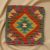Afgán Kilim párnahuzat 45x45 kézi készítésű párna