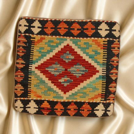 Kézi szövésű Kilim párnahuzat 45x45 afgán díszpárna