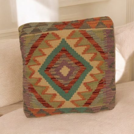 Keleti párna 45x45 kézi készítésű Kilim párnahuzat