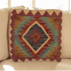 Kézi szövésű díszpárna 45x45 Kilim párnahuzat