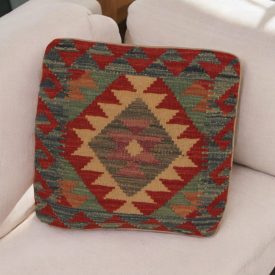 Kézi szövésű Kilim párnahuzat 45x45 afgán díszpárna