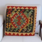 Kilim díszpárna 45x45 kézi szövésű párnahuzat