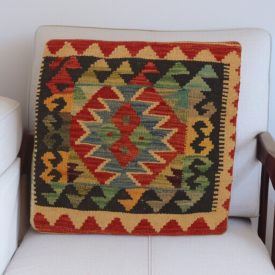 Kilim díszpárna 45x45 kézi szövésű párnahuzat