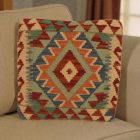 Kézi szövésű Kilim párnahuzat 45x45 afgán díszpárna
