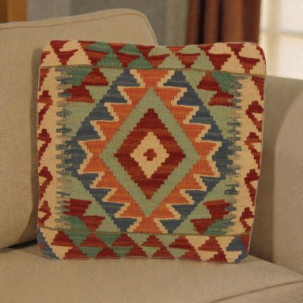 Kézi szövésű Kilim párnahuzat 45x45 afgán díszpárna