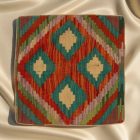 Kilim díszpárna 45x45 kézi szövésű párnahuzat