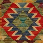 Afgán Kilim párnahuzat 40x40 kézi készítésű párna