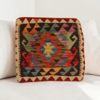 Afgán Kilim párnahuzat 40x40 kézi készítésű párna