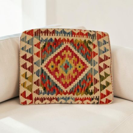 Afgán Kilim párnahuzat 40x45 kézi készítésű párna