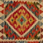 Afgán Kilim párnahuzat 40x45 kézi készítésű párna