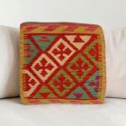 Afgán Kilim párnahuzat 40x40 kézi készítésű párna