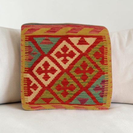 Afgán Kilim párnahuzat 40x40 kézi készítésű párna