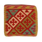 Afgán Kilim párnahuzat 40x40 kézi készítésű párna