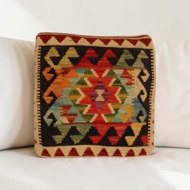 Afgán Kilim párnahuzat 40x40 kézi szövésű párna