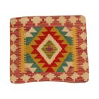 Afgán Kilim párnahuzat 45x40 kézi készítésű párna