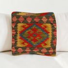 Afgán Kilim párnahuzat 40x40 kézi készítésű párna