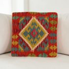 Afgán Kilim párnahuzat 40x40 kézi szövésű párna