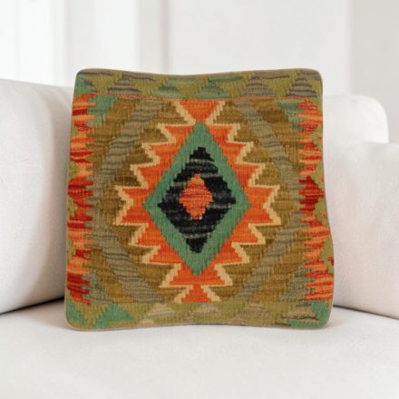 Afgán Kilim párnahuzat 40x40 kézi szövésű párna