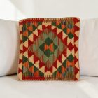 Afgán Kilim párnahuzat 40x40 kézi készítésű párna