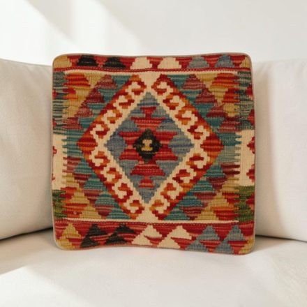 Keleti párna 40x40 kézi készítésű Kilim párnahuzat