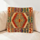 Keleti párna 40x40 kézi készítésű Kilim párnahuzat
