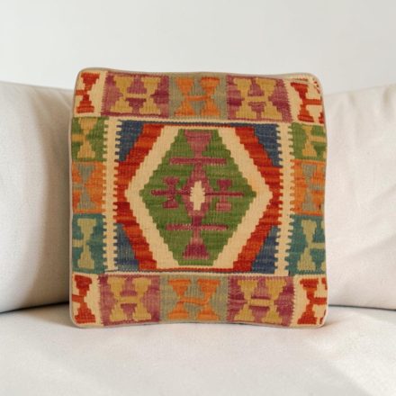 Keleti párna 40x40 kézi készítésű Kilim párnahuzat