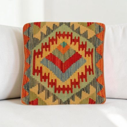 Keleti párna 40x40 kézi készítésű Kilim párnahuzat
