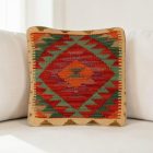 Keleti párna 40x40 kézi készítésű Kilim párnahuzat