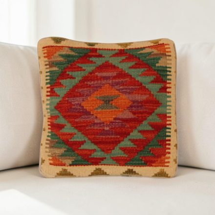 Keleti párna 40x40 kézi készítésű Kilim párnahuzat