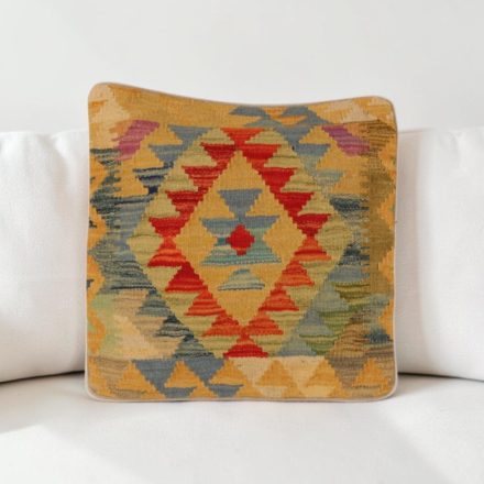 Keleti párna 40x40 kézi készítésű Kilim párnahuzat