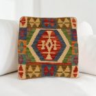 Keleti párna 40x40 kézi készítésű Kilim párnahuzat
