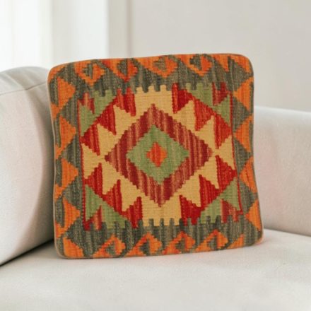 Keleti párna 40x40 kézi készítésű Kilim párnahuzat