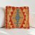 Keleti párna 40x40 kézi készítésű Kilim párnahuzat