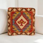 Kézi szövésű Kilim párnahuzat 40x40 afgán díszpárna