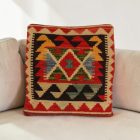 Kézi szövésű párnahuzat 40x40 Kilim díszpárna