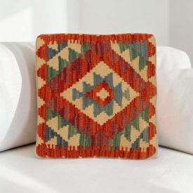 Kézi szövésű párnahuzat 40x40 Kilim díszpárna