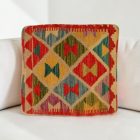 Kilim párnahuzat 40x40 kézi készítésű etnikai párna