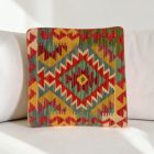 Kilim párnahuzat 40x40 kézi készítésű etnikai párna