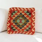 Kilim párnahuzat 40x40 kézi készítésű etnikai párna