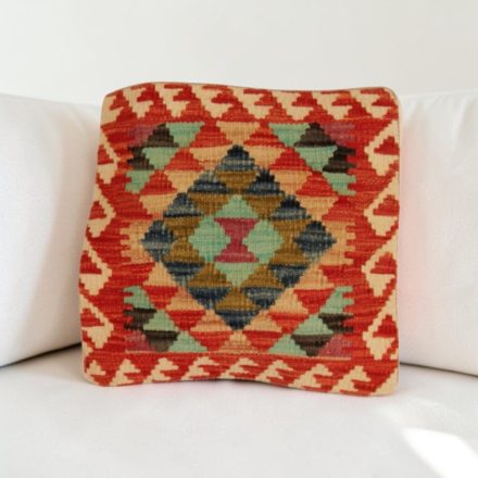 Kilim párnahuzat 40x40 kézi készítésű etnikai párna