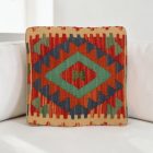 Kilim párnahuzat 40x40 kézi készítésű etnikai párna