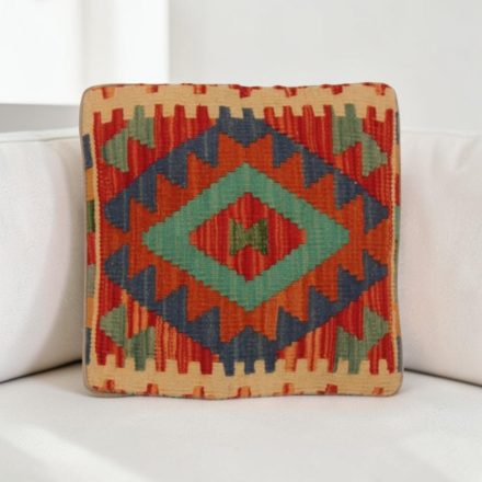 Kilim párnahuzat 40x40 kézi készítésű etnikai párna