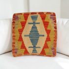 Kilim párnahuzat 40x40 kézi készítésű etnikai párna