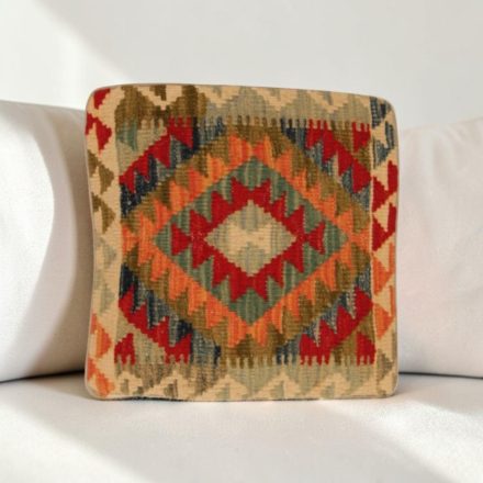 Kilim párnahuzat 40x40 kézi készítésű etnikai párna
