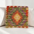 Kilim párnahuzat 40x40 kézi készítésű etnikai párna