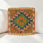 Kilim párnahuzat 40x40 kézi készítésű etnikai párna