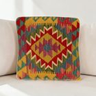 Kilim párnahuzat 40x40 kézi készítésű etnikai párna