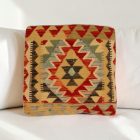 Kilim párnahuzat 40x40 kézi készítésű etnikai párna