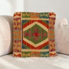 Kilim párnahuzat 40x40 kézi készítésű etnikai párna