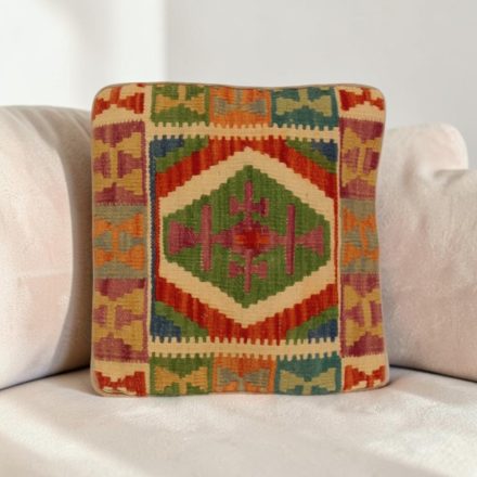 Kilim párnahuzat 40x40 kézi készítésű etnikai párna